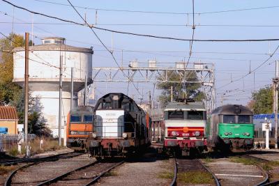 At Avignon depot, the BB26120, BB66298, CC6561 and the BB67505.