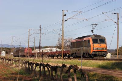 The BB26200 and a short fret train at Le Luc-Le Cannet, between St Raphal and Toulon.