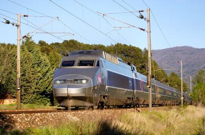 A TGV Sud-Est not far from Carnoules.