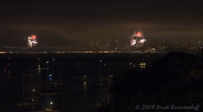 San Francisco's Simultaneous Display -- Off Maritime Museum and Ferry Building