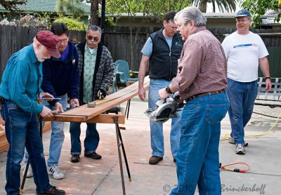 Mission San Rafael Rotary members working on Rebuilding Together project