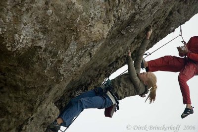 Beginning the climb
