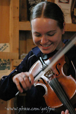 A young Cape Breton fiddler