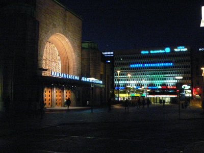 Train Station at nightime