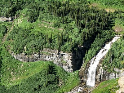 Waterfall at Logan Pass TW.JPG