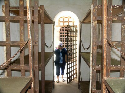 Phyllis at Jail Cell  in Yuma Territorial Prison 0087 pbase.jpg