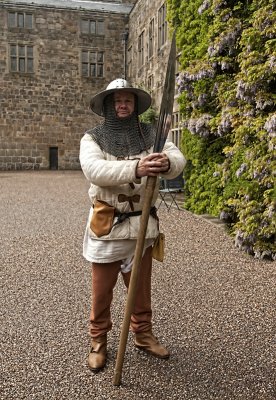 Chirk Castle - period costume player.
