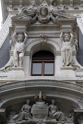 Sculptures on City Hall tower..