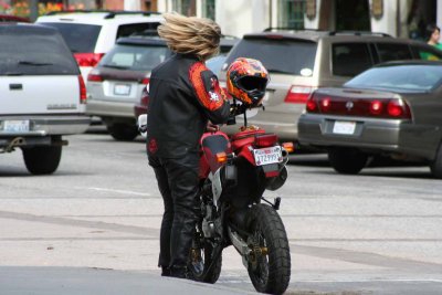 Girl on dirt bike; Leavenworth Washington