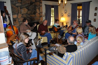 At the same time, the rest of the guests were being treated to some good old bluegrass music.