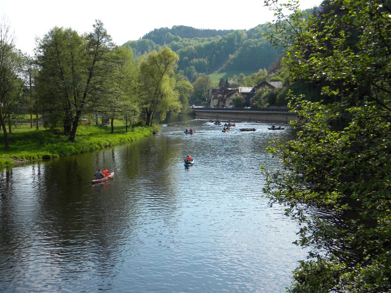 Boats on the river ..