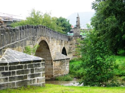 Decin - The old Gothic bridge ...