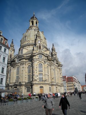 The restored church ... Frauenkirche...