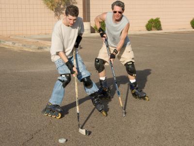 Parking lot roller hockey