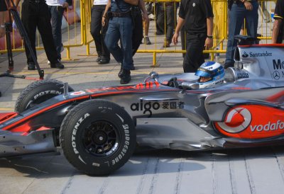 Mika Hkkinen in Mercedes McLaren F1 car