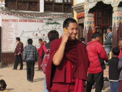 Cellphone monk