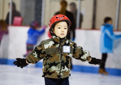 First ice skating class