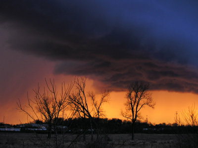 Storm in the sunset