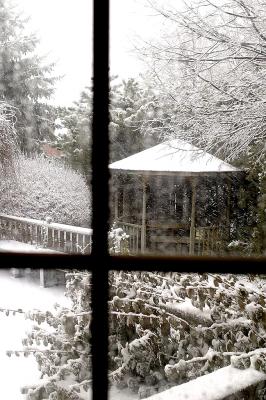 Winter wonderland through the bay window 2