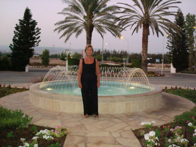 Fountain outside hotel