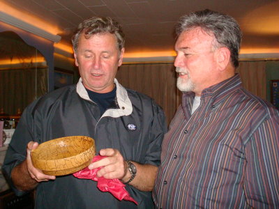 Sean turns a bowl