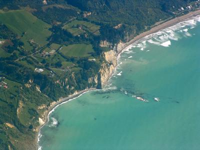 New Zealand from above - cliff