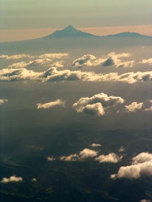 New Zealand from above - clouds