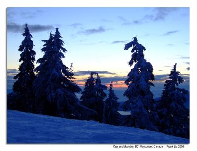 Last Glow on Cypress Mountain