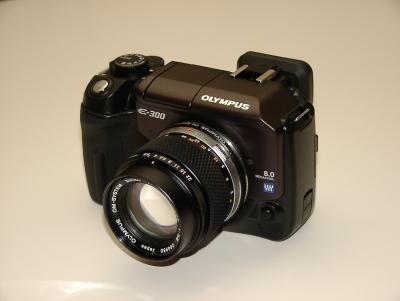 Olympus E-300 with OM 100mm f2.8 lens
