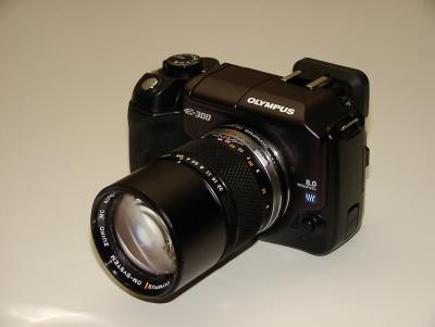 Olympus E-300 with OM 135mm f2.8 lens