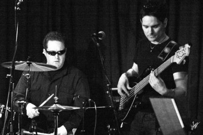 IMG_2201 Chad Melchert - drums, Dustin Roy - bass