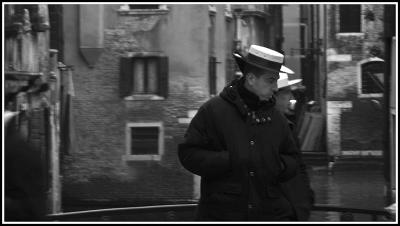 Venice - Gondoliers near Rialto Bridge