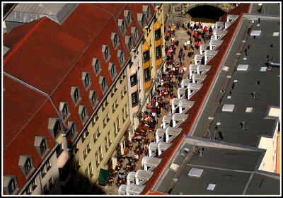 Dresden - Muenzgasse from above