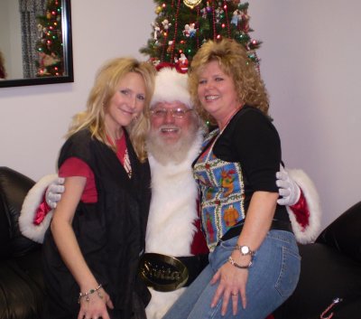 Sherrie & Michelle with Santa