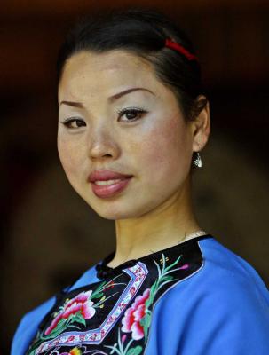 Miao Drum Princess. Dehang, China.