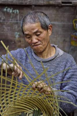 Basket maker. Dehang Village, China.