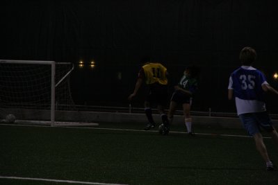Goalie's blunder ...