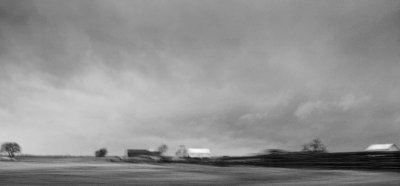 thunderstorm drive-by B/W