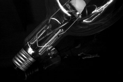 large light bulb candlelight