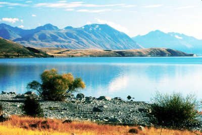 New Zealand lake by Stone Church