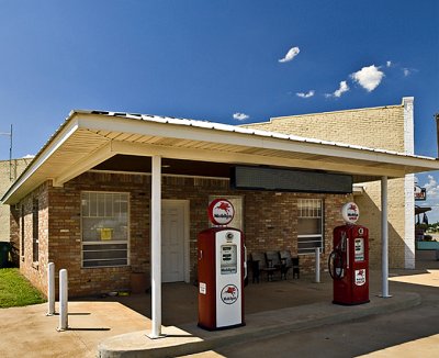 The Archer City, Tx restored Mobil Station