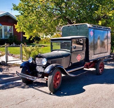 This Ford built Railway Express truck was parked near the Ely station.