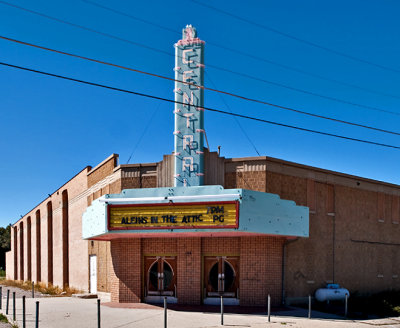 The theater front and marquee