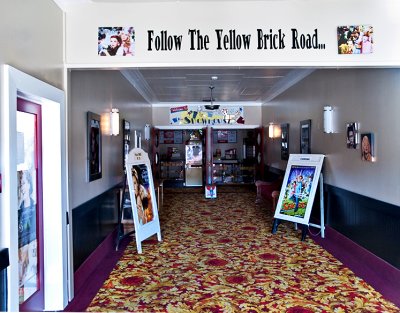 Entry hallway to the theater lobby. 