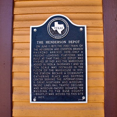 The depot historic plaque