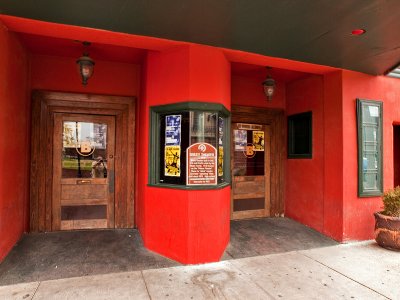 The box office and entrance to the Bailey