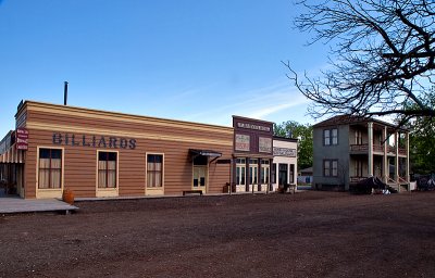 The building on the right was built specifically for the movie set.