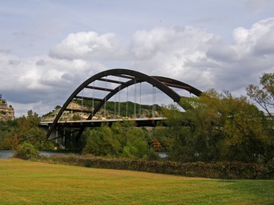 The Loop 360 Bridge Also known as the Pennybacker Bridge after the person who designed it.