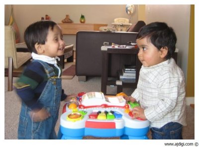 Playing with the other kids...
