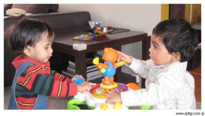 Playing with the other kids...